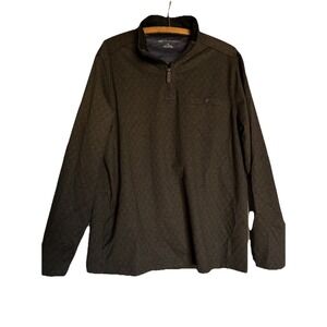 Age of Wisdom Mens L Shirt Casual Golf 1/4Zip Long Sleeve Office Work Shirt Fall